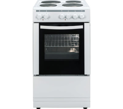 ESSENTIALS CFSEWH16 50 cm Electric Solid Plate Cooker - White ESSENTIALS CFSEWH16 50 cm Electric Solid Plate Cooker - White